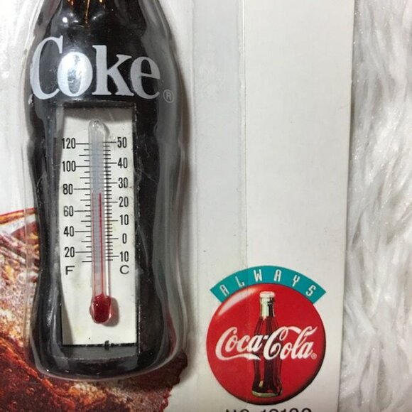 Set of 2 Vintage Thermometer & Lunch Coca-Cola Magnets - Picture 3 of 8